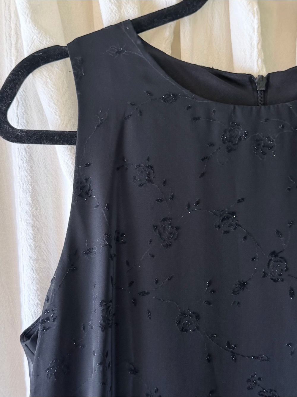 VINTAGE Black Maxi Dress Fully Lined Made in USA Sz 10